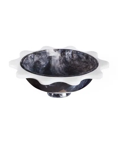Jonathan Adler Como 100 Oz. Ripple Bowl In Black