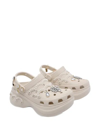 Crocs Bae Embellished Platform Mules In Multi