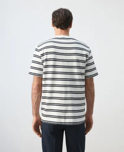 Mango Men's Regular-fit Striped T-shirt In Black