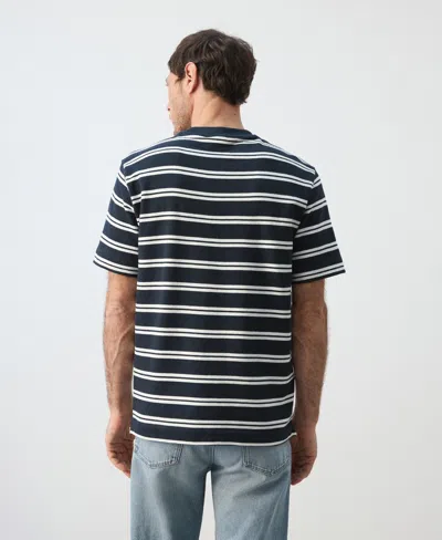 Mango Men's Regular-fit Striped T-shirt In Black