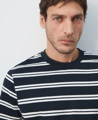 Mango Men's Regular-fit Striped T-shirt In Black