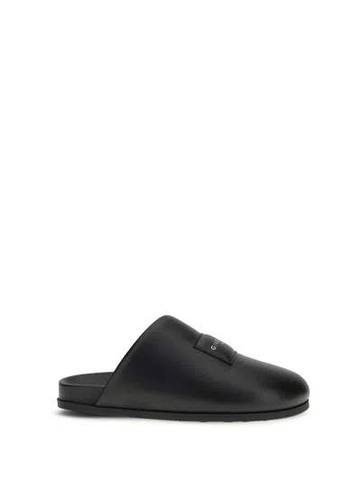 Givenchy Leather Slippers Featuring Flat Sole Design In Multi