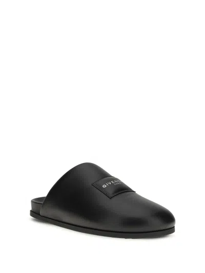 Givenchy Leather Slippers Featuring Flat Sole Design In Multi