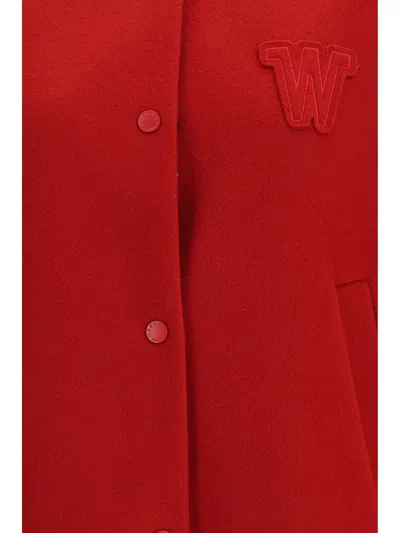 Weekend Max Mara Oversized Bomber In Double Wool In Red