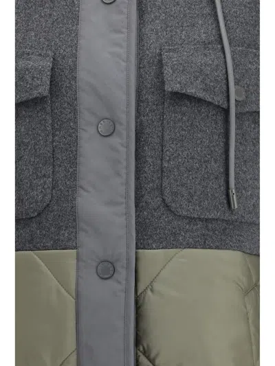 Weekend Max Mara Wool And Technical Fabric Jacket In Gray