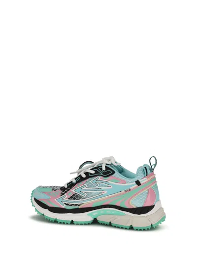 Off-white Multicolor Polyester Athletic Sneakers In Multi