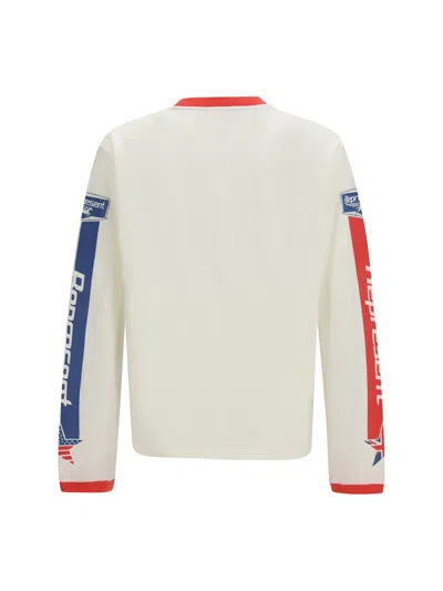 Represent Crew Neck Long Sleeves Graphic Print Trim In Neutral