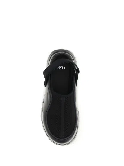 Ugg Adjustable Back Strap Clogs With Mesh Upper In Black