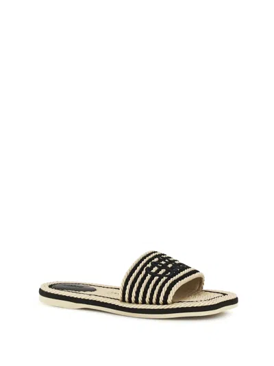 Chloé Sandals 19a With Shaped Straps In White Leather For Women In Black