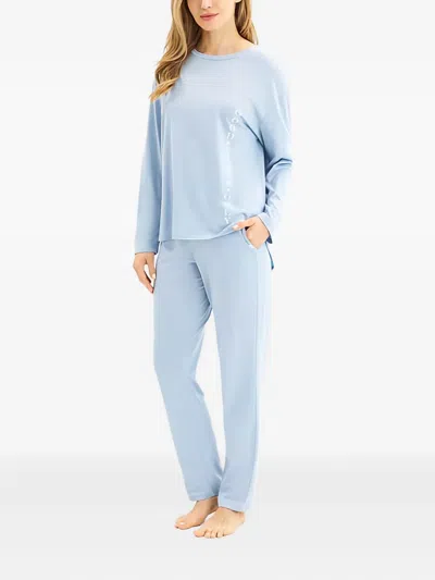 Rosch Elasticated Pyjama Trousers In Blue