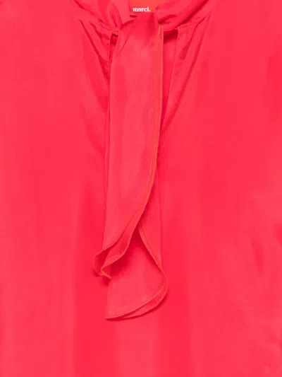 Merci Tie-neck Top In Pink