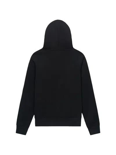 Rta Dion Oversize Black Circuit Logo Cotton Hoodie