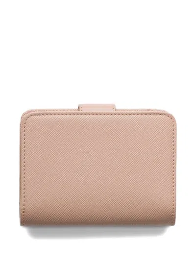 Prada Small Saffiano And Smooth Leather Wallet
