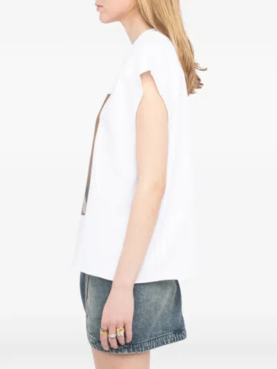 Zadig & Voltaire Cloex Crystal Embellished Voltaire T-shirt In White