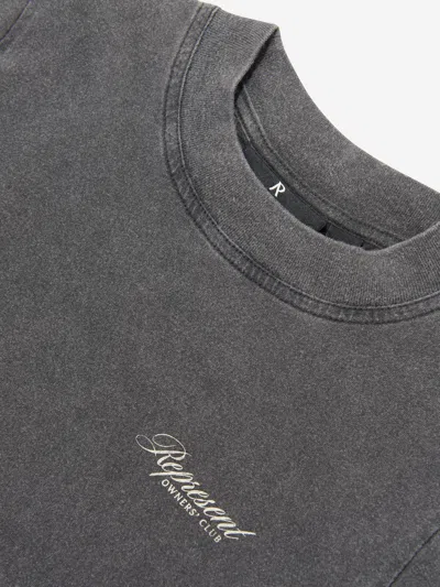 Represent Kids Mini Owners Club Script T-shirt In Gray