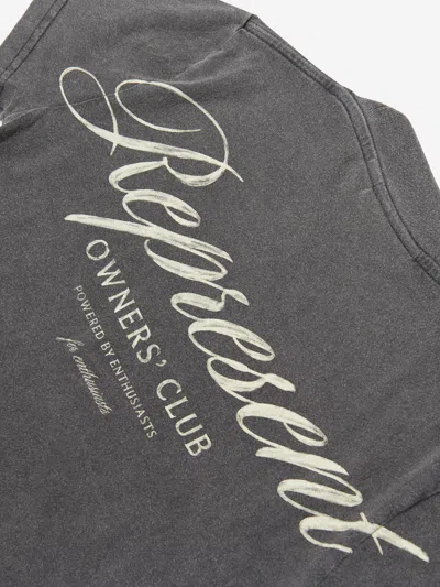 Represent Kids Mini Owners Club Script T-shirt In Gray