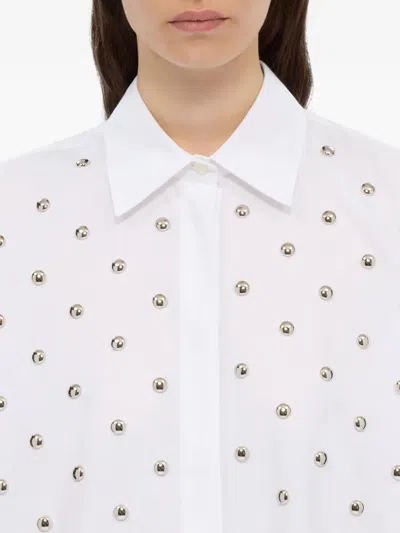 Msgm Stud-embellishment Shirt In White