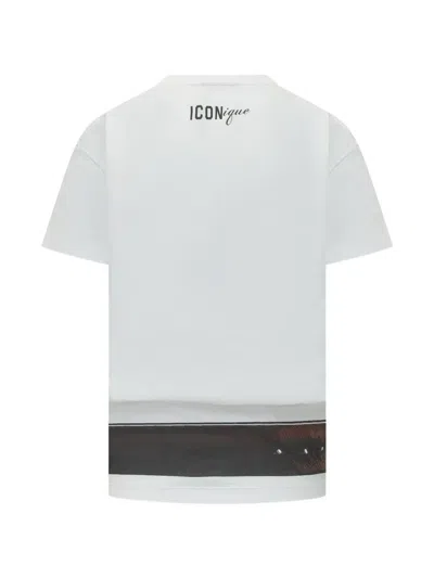Dsquared2 Belt-print T-shirt In White