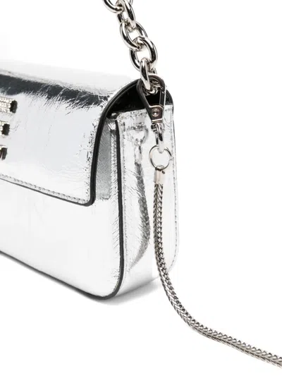 Ermanno Firenze Chain Initial Shoulder Bag In Silver