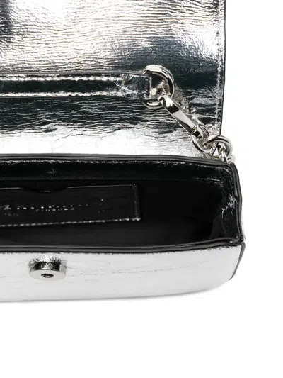 Ermanno Firenze Chain Initial Shoulder Bag In Silver