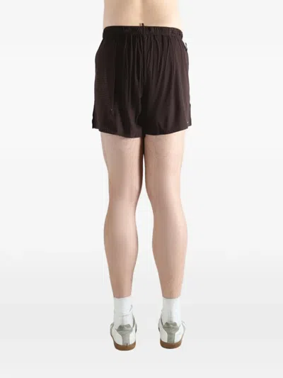 Satisfy Perforated Drawstring Shorts In Black