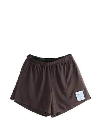Satisfy Perforated Drawstring Shorts In Black