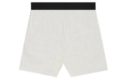 Essentials Grey Logo Shorts With Elastic In Gray