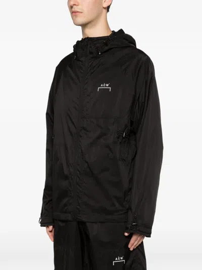 A-cold-wall* Logo-print Drawstring Hooded Jacket In Black