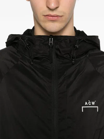 A-cold-wall* Logo-print Drawstring Hooded Jacket In Black