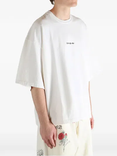 D-r-g-n Yoth Logo-print T-shirt In White