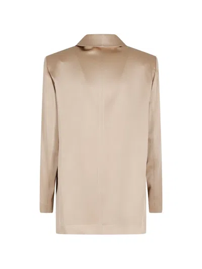 Antonelli Satin-finish Shawl-lapel Jacket In Neutral