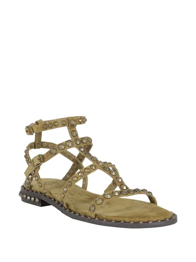 Ash Precious Stud-embellished Sandals In Green