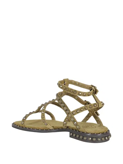 Ash Precious Stud-embellished Sandals In Green