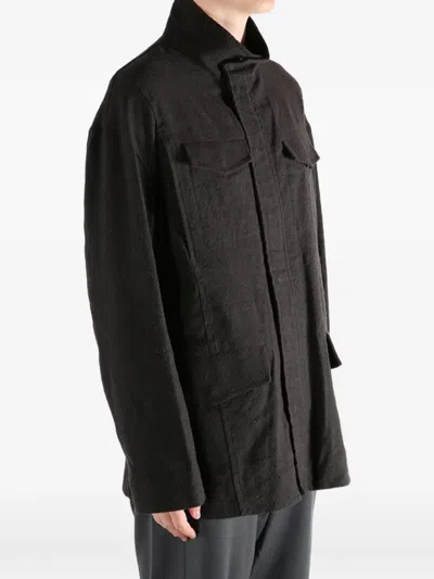 Omar Afridi High-neck Multi-pocket Jacket In Black