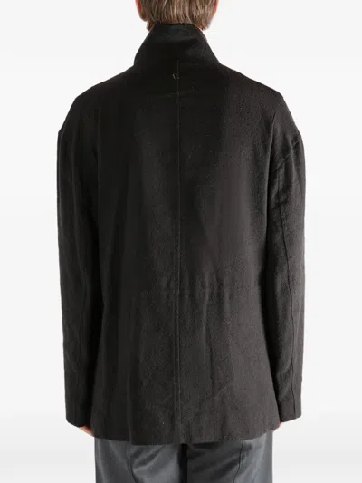 Omar Afridi High-neck Multi-pocket Jacket In Black