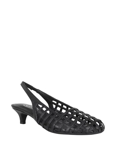 Ash Enji Cage-construction Slingback Pumps In Black