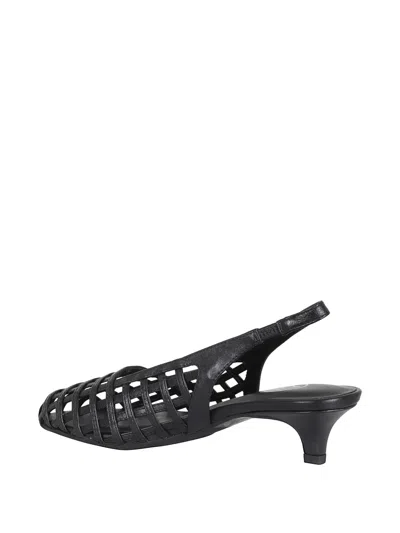 Ash Enji Cage-construction Slingback Pumps In Black