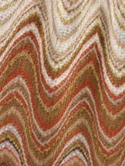 Mc2 Saint Barth Wave-pattern Raschel-knit Trousers In Multi