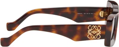 Loewe Brown Rectangular Sunglasses In Brown