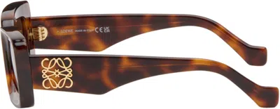 Loewe Brown Rectangular Sunglasses In Brown
