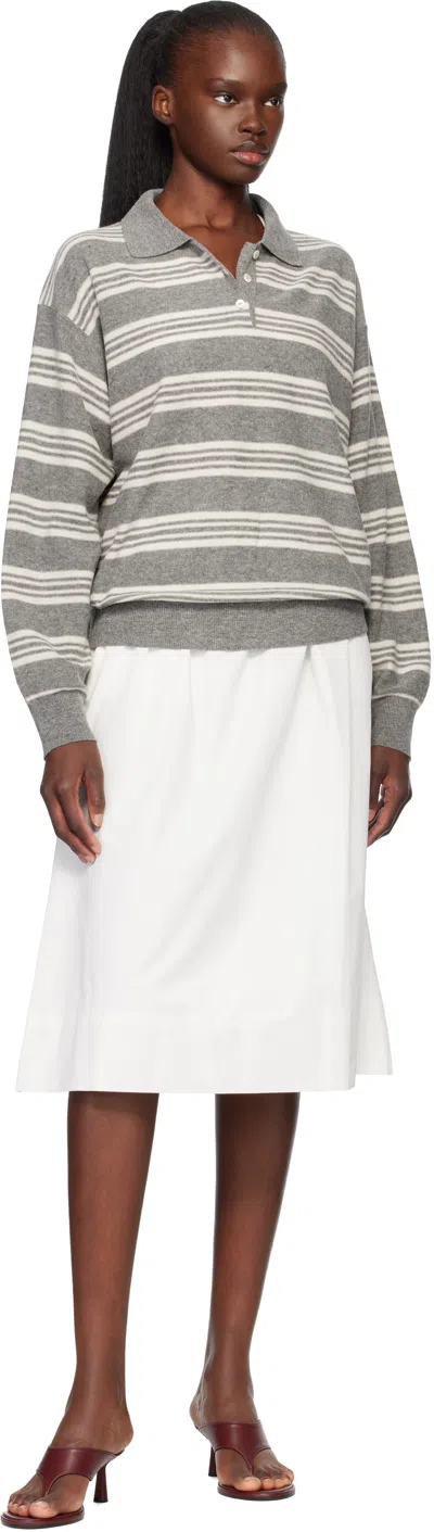 Nothing Written Gray Kevin Stripe Pullover Polo In Gray