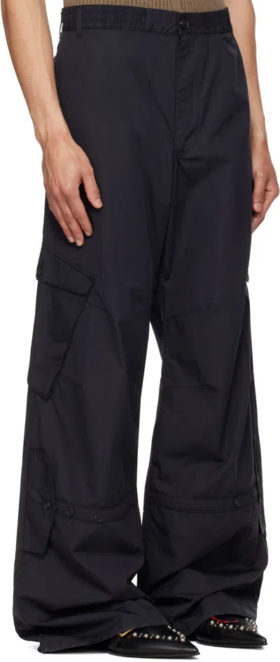 Egonlab Black Utility Pocket Light Cargo Pants In Black