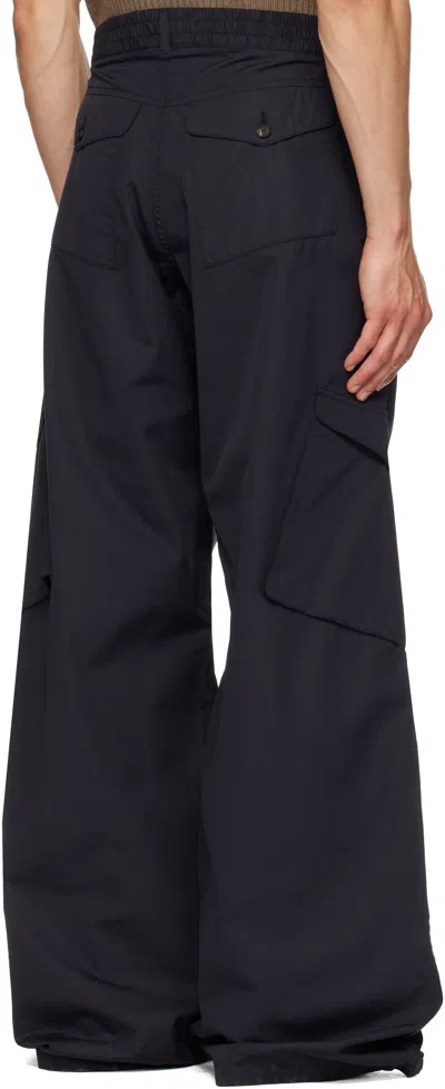 Egonlab Black Utility Pocket Light Cargo Pants In Black