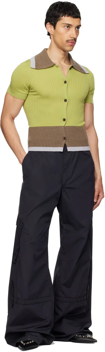 Egonlab Black Utility Pocket Light Cargo Pants In Black