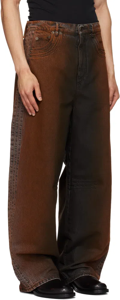 Egonlab Oversized Jeans In Brown