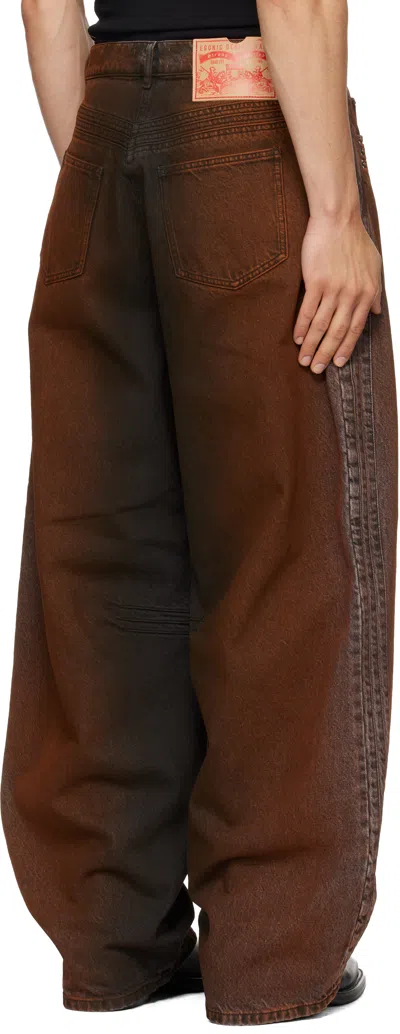Egonlab Oversized Jeans In Brown