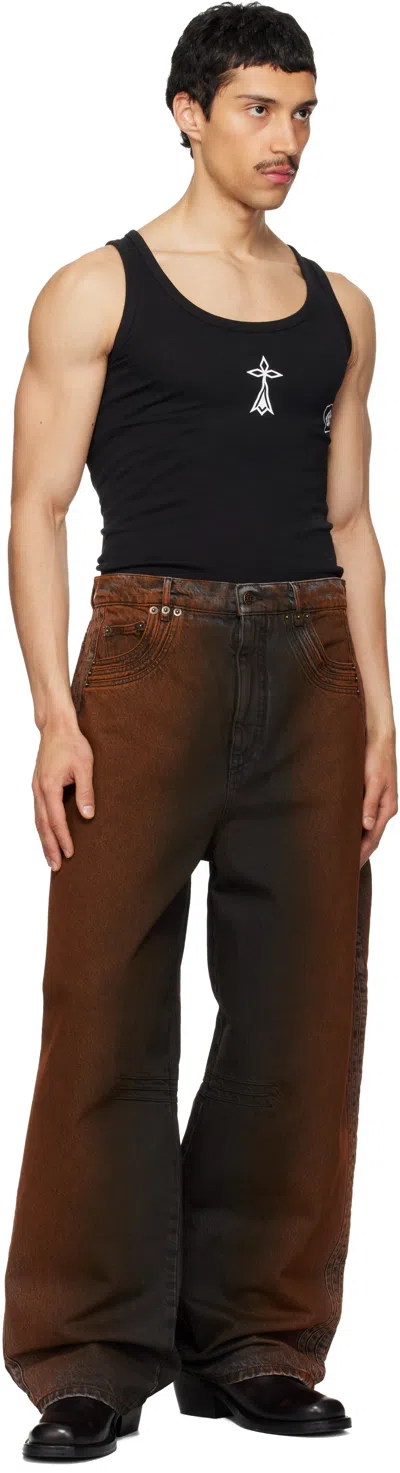 Egonlab Oversized Jeans In Brown