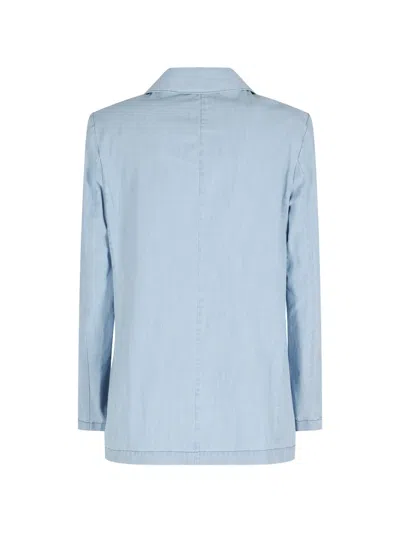 Myths Double-breasted Notched-lapel Jacket In Blue