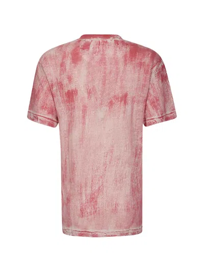 Comme Des Garçons Distressed-effect Linen T-shirt In Red