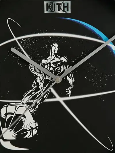 Kith Marvel Surfer Clock In Black